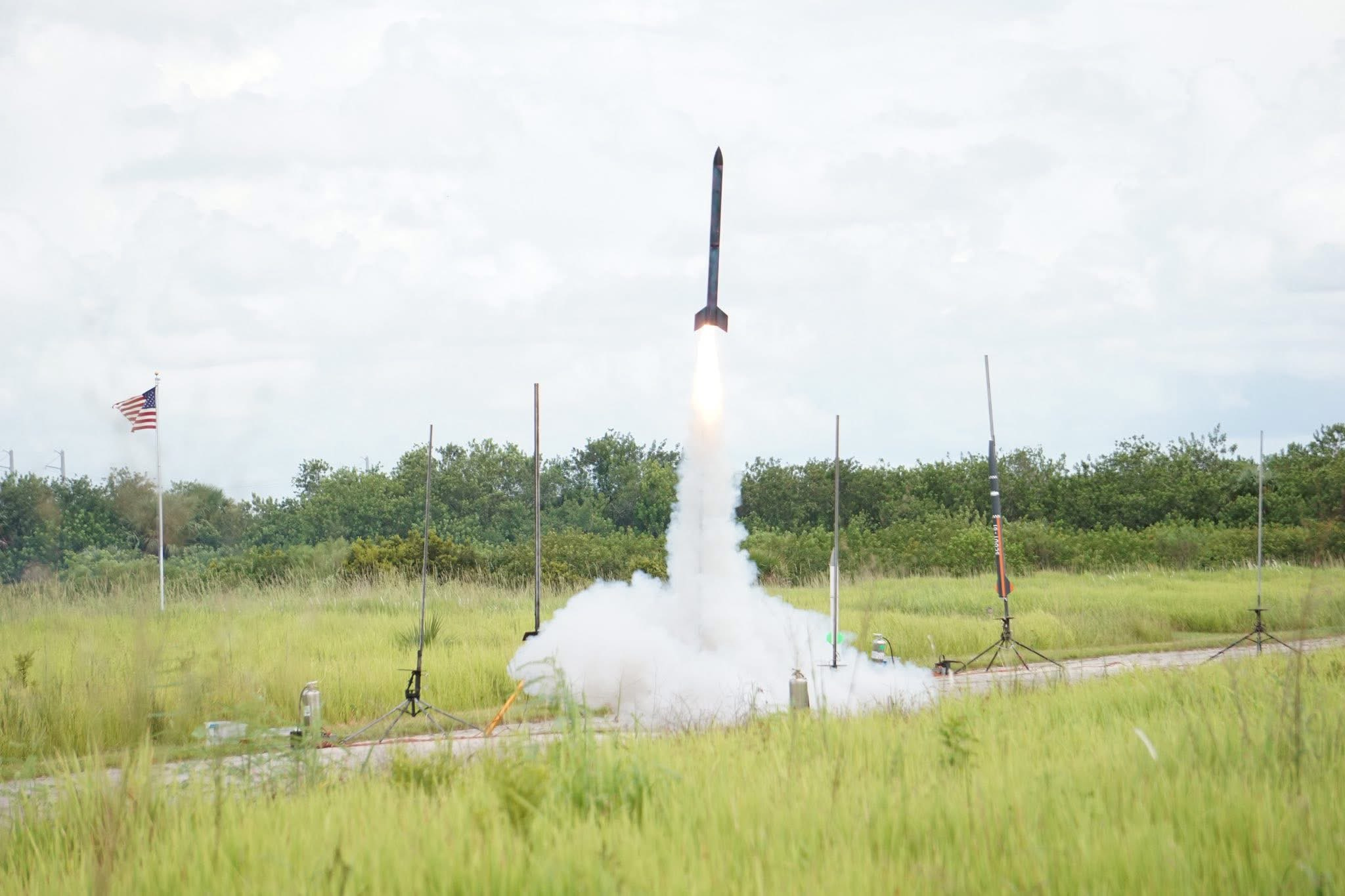 Level 2 high-power rocket launch